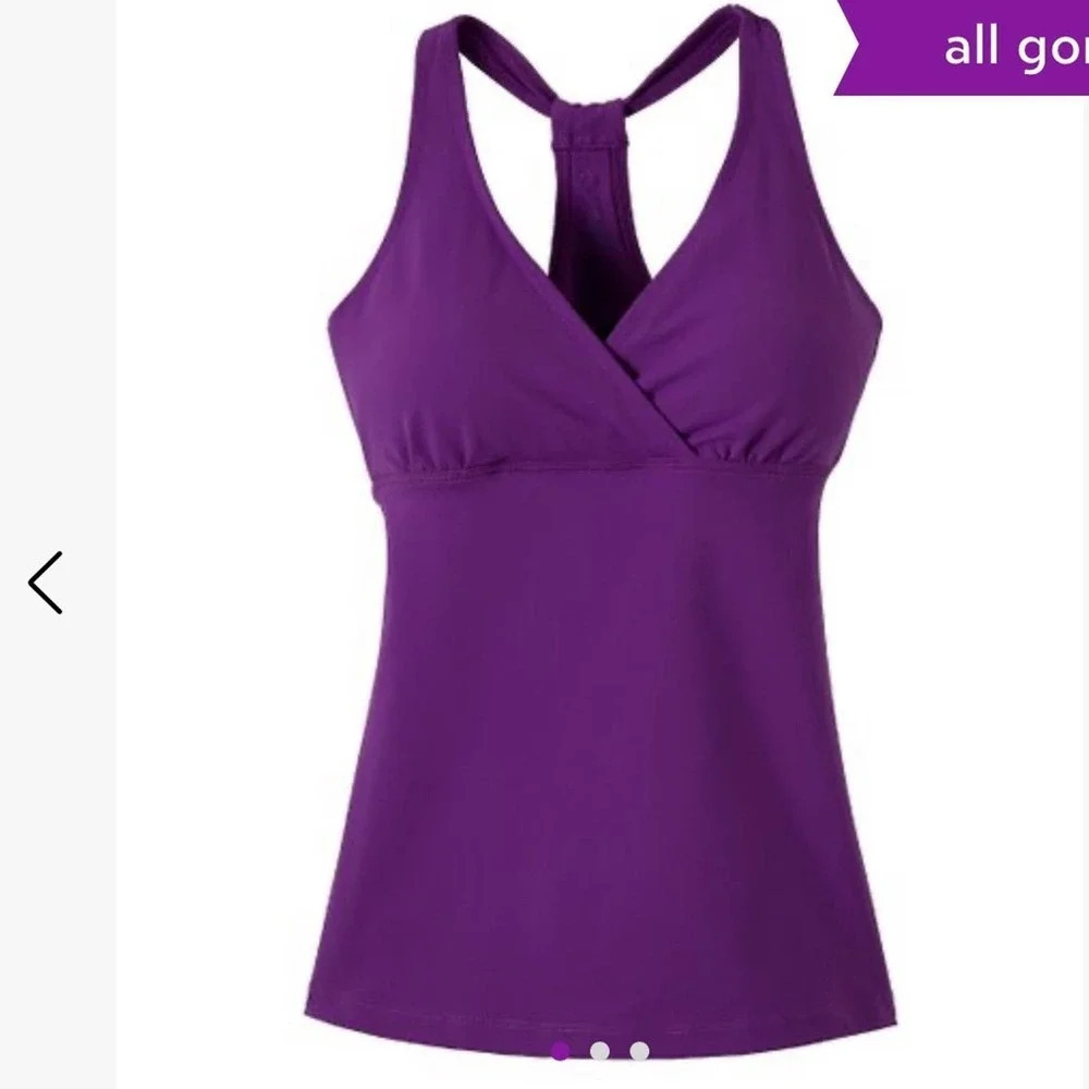 prAna Amethyst Hope Racerback Surplice Tank Top - Picture 2 of 8